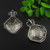 Pendant. Fashion Zinc Alloy Jewelry Findings. Lead-free. 45x33.5mm, Inner dia:27mm. Sold by Bag
