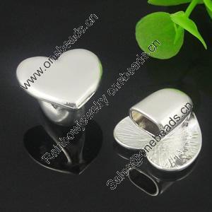 Zinc Alloy Bail & Cord End Caps. A Grade. Lead-free & Nickel-free, 20x15mm, Hole size:4x8mm, Sold by PC