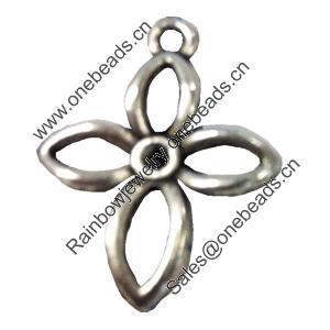 Pendant. Fashion Zinc Alloy jewelry findings. Lead-free. Cross 16x23mm. Sold by Bag