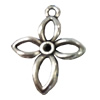 Pendant. Fashion Zinc Alloy jewelry findings. Lead-free. Cross 16x23mm. Sold by Bag
