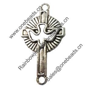 Connector. Fashion Zinc Alloy Jewelry Findings. Lead-free  14x10mm, Inner dia:7.5mm. Sold by Bag
