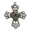 Pendant. Fashion Zinc Alloy jewelry findings. Lead-free. Cross 75x55mm. Sold by PC