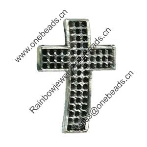 beads. Fashion Zinc Alloy jewelry findings. Lead-free. Cross 40x33mm. Sold by Bag