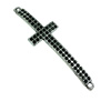 Connector. Fashion Zinc Alloy jewelry findings. Lead-free. Cross 55x15mm. Sold by Bag
