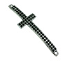 Connector. Fashion Zinc Alloy jewelry findings. Lead-free. Cross 55x15mm. Sold by Bag