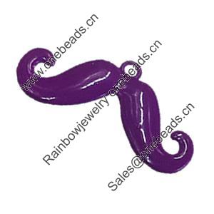 Spray-paint Pendant. Fashion Zinc Alloy Jewelry Findings. Lead-free. mustache 43x24mm. Sold by Bag