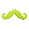 Spray-paint Pendant. Fashion Zinc Alloy Jewelry Findings. Lead-free. mustache 43x24mm. Sold by Bag 
