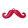 Spray-paint Pendant. Fashion Zinc Alloy Jewelry Findings. Lead-free. mustache 43x24mm. Sold by Bag 