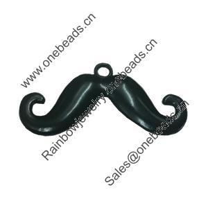 Spray-paint Pendant. Fashion Zinc Alloy Jewelry Findings. Lead-free. mustache 43x24mm. Sold by Bag 