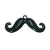 Spray-paint Pendant. Fashion Zinc Alloy Jewelry Findings. Lead-free. mustache 43x24mm. Sold by Bag 
