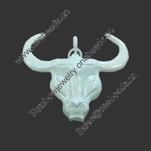 Spray-paint Pendant. Fashion Zinc Alloy Jewelry Findings. Lead-free. Animal 33.5x28mm. Sold by Bag 