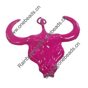 Spray-paint Pendant. Fashion Zinc Alloy Jewelry Findings. Lead-free. Animal 33.5x28mm. Sold by Bag 