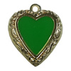 Zinc Alloy Enamel Pendant. Fashion jewelry findings. Lead-free. Heart 20x17mm. Sold by Bag 
