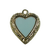 Zinc Alloy Enamel Pendant. Fashion jewelry findings. Lead-free. Heart 20x17mm. Sold by Bag 