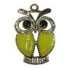 Zinc Alloy Enamel Pendant. Fashion jewelry findings. Lead-free. Animal 34x22mm. Sold by Bag 