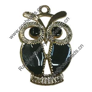 Zinc Alloy Enamel Pendant. Fashion jewelry findings. Lead-free. Animal 34x22mm. Sold by Bag 