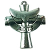 Pendant. Fashion Zinc Alloy jewelry findings. Lead-free. Cross 38x45mm. Sold by Bag