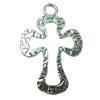 Pendant. Fashion Zinc Alloy jewelry findings. Lead-free. Cross 75x47mm. Sold by PC