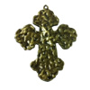 Pendant. Fashion Zinc Alloy jewelry findings. Lead-free. Cross 59x45mm. Sold by Bag