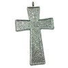 Pendant. Fashion Zinc Alloy jewelry findings. Lead-free. Cross 55x33mm. Sold by Bag
