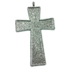 Pendant. Fashion Zinc Alloy jewelry findings. Lead-free. Cross 55x33mm. Sold by Bag