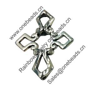 Connector. Fashion Zinc Alloy jewelry findings. Lead-free. Cross22x17mm. Sold by Bag