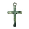 Pendant. Fashion Zinc Alloy jewelry findings. Lead-free. Cross 25x12mm. Sold by Bag