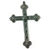 Pendant. Fashion Zinc Alloy jewelry findings. Lead-free. Cross 80x53mm. Sold by Bag