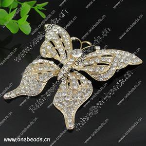 Zinc Alloy Pendant With Crystal Beads. Fashion Jewelry Findings. Animal 84x86mm. Sold by PC