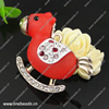 Zinc Alloy Pendant With Crystal Beads. Fashion Jewelry Findings. Animal 51x35mm. Sold by PC

