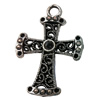 Pendant. Fashion Zinc Alloy jewelry findings. Cross 41x27mm. Sold by Bag
