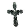 Pendant. Fashion Zinc Alloy jewelry findings. Cross 42x25mm. Sold by Bag
