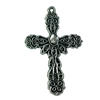 Pendant. Fashion Zinc Alloy jewelry findings. Cross 42x25mm. Sold by Bag