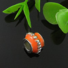 Europenan style Enamel Beads. Fashion jewelry findings. 8x11mm, Hole size:4.5mm. Sold by Bag