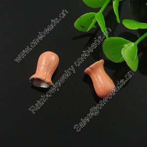 Enamel Beads Caps. Fashion Zinc Alloy Jewelry Findings. 10x15mm. Sold by Bag