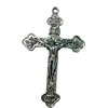 Pendant. Fashion Zinc Alloy jewelry findings. Cross 60x35mm. Sold by Bag
