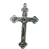 Pendant. Fashion Zinc Alloy jewelry findings. Cross 60x35mm. Sold by Bag