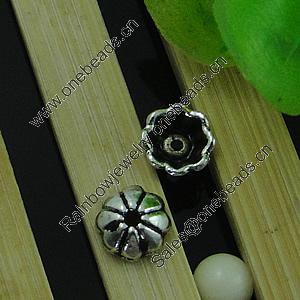 Beads Caps. Fashion Zinc Alloy Jewelry Findings. 6mm. Sold by Bag