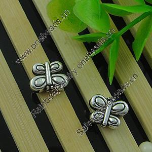 Beads. Fashion Zinc Alloy jewelry findings. Animal 11x8mm，Hole size:2mm Sold by Bag