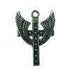 Pendant. Fashion Zinc Alloy jewelry findings. Cross 38x27mm. Sold by Bag
