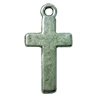 Pendant. Fashion Zinc Alloy jewelry findings. Cross 25x12mm. Sold by Bag