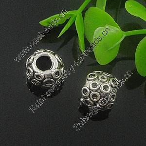 Europenan style Beads. Fashion jewelry findings. Drum 11.5x10mm, Hole size:4.5mm. Sold by Bag