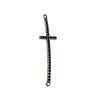 Connector. Fashion Zinc Alloy jewelry findings. Cross 55x13mm. Sold by Bag
