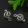 Europenan style Beads. Fashion jewelry findings. musical note 9x18.5mm, Hole size:5mm. Sold by Bag
