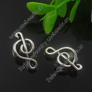 Europenan style Beads. Fashion jewelry findings. musical note 9x18.5mm, Hole size:5mm. Sold by Bag
