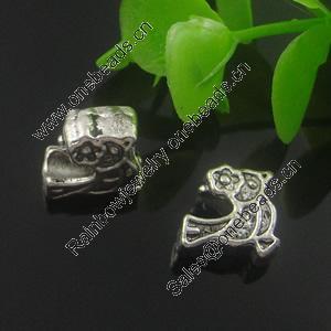 Europenan style Beads. Fashion jewelry findings. Animal 11x12mm, Hole size:4.5mm. Sold by Bag