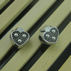 Europenan style Beads. Fashion jewelry findings. Heart 11x9.5mm, Hole size:4.5mm. Sold by Bag
