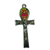 Pendant. Fashion Zinc Alloy jewelry findings. Cross 40x18mm. Sold by Bag
