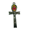 Pendant. Fashion Zinc Alloy jewelry findings. Cross 40x18mm. Sold by Bag