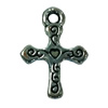 Pendant. Fashion Zinc Alloy jewelry findings. Cross 17x10mm. Sold by Bag
